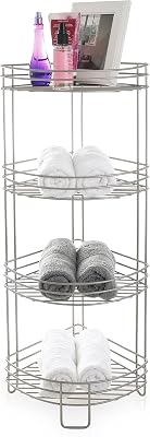 BINO 'Monaco' Rust-Resistant 4-Tier Corner Spa Tower, Nickel