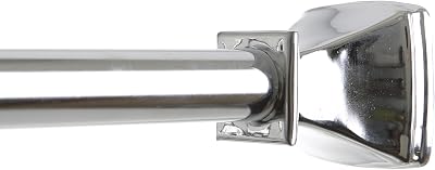 BINO 'Chateau' Tension Shower Curtain Rod, Polished Chrome - 42"to 72"- Adjustable Bathroom Shower Rod Tension Pole