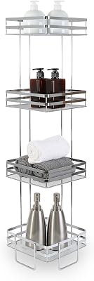 BINO 'Lafayette' 4-Tier Square Spa Tower, Chrome