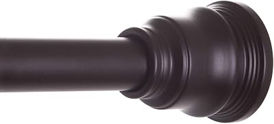 BINO Rust Proof Aluminum Tension Shower Curtain Rod - Bronze - 42"to 72"- Adjustable Bathroom Curtain Rod Shower Rod Tension Rod Pole Tension Shower Rod