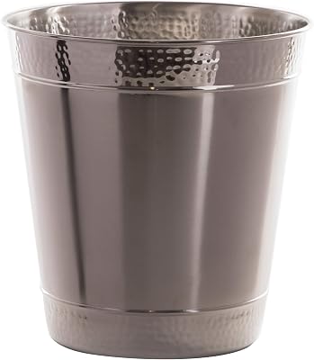 BINO Metal Waste Basket for Home, Office, Bathroom, Dorm, Kitchen and More | Trash Can Bin for Bedroom | Desk Trash Can | Home Essentials