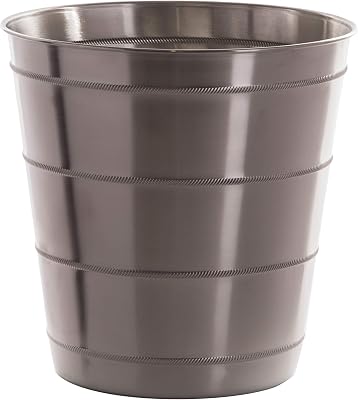 BINO Metal Waste Basket for Home, Office, Bathroom, Dorm, Kitchen and More | Trash Can Bin for Bedroom | Desk Trash Can | Home Essentials