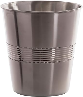 BINO Metal Waste Basket for Home, Office, Bathroom, Dorm, Kitchen and More | Trash Can Bin for Bedroom | Desk Trash Can | Home Essentials