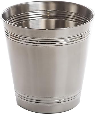 BINO Metal Waste Basket for Home, Office, Bathroom, Dorm, Kitchen and More | Trash Can Bin for Bedroom | Desk Trash Can | Home Essentials