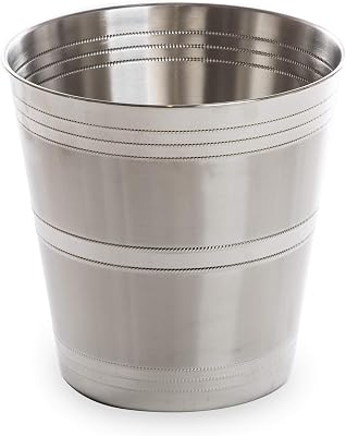 BINO Metal Waste Basket for Home, Office, Bathroom, Dorm, Kitchen and More | Trash Can Bin for Bedroom | Desk Trash Can | Home Essentials