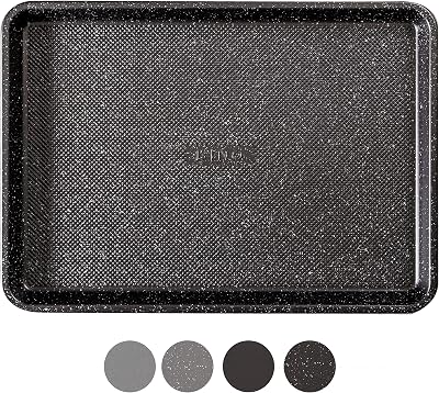 BINO Bakeware Nonstick Cookie Sheet Baking Tray, 10 x 15 Inch - Speckled Black | Premium Quality Textured Baking Sheet with Even-Flow Technology | Dishwasher Safe | Non-Toxic